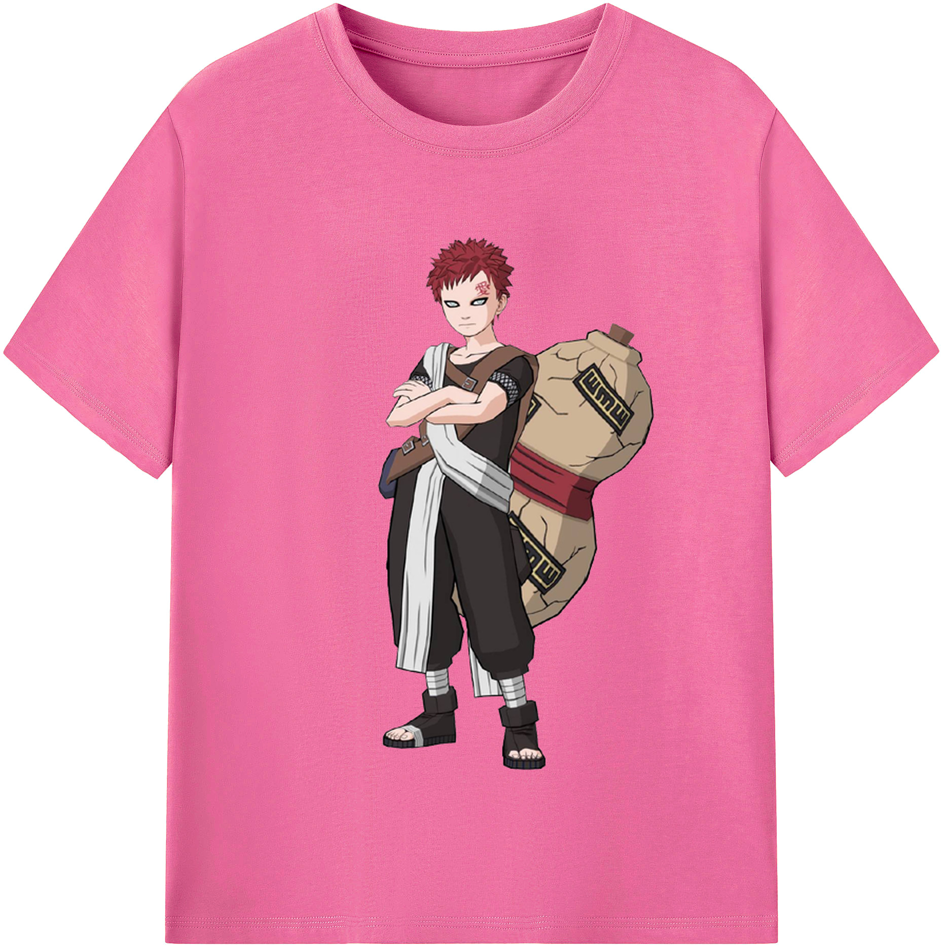 （画像用） NARUTO -ナルト- ガアラ Gaara レディースカジュアルプリントTシャツ（綿100％）
